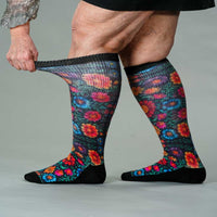 Viasox Cinco de Mayo EasyStretch Socks detail close-up