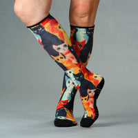 Viasox Whiskers Compression Socks stretched display