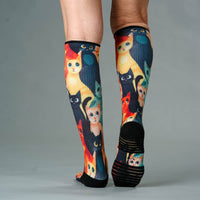 Viasox Whiskers Compression Socks detail close-up
