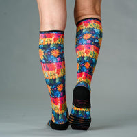 Viasox Spring Picnic Compression Socks detail close-up