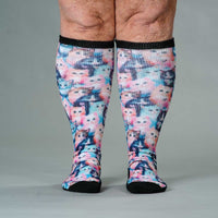 Viasox Cozy Cat EasyStretch™ Socks 5-Pack Bundle detail close-up