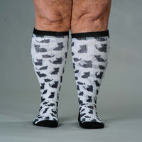 Viasox Cozy Cat EasyStretch™ Socks 5-Pack Bundle stretched display