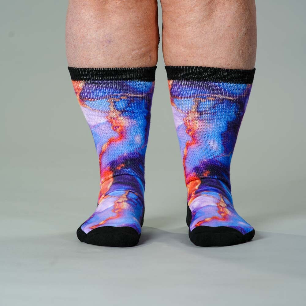 Viasox Golden Lavender EasyStretch Socks pair displayed