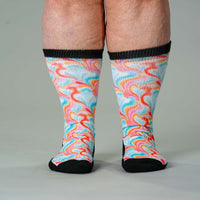 Viasox Spring Swirls EasyStretch Socks pair displayed