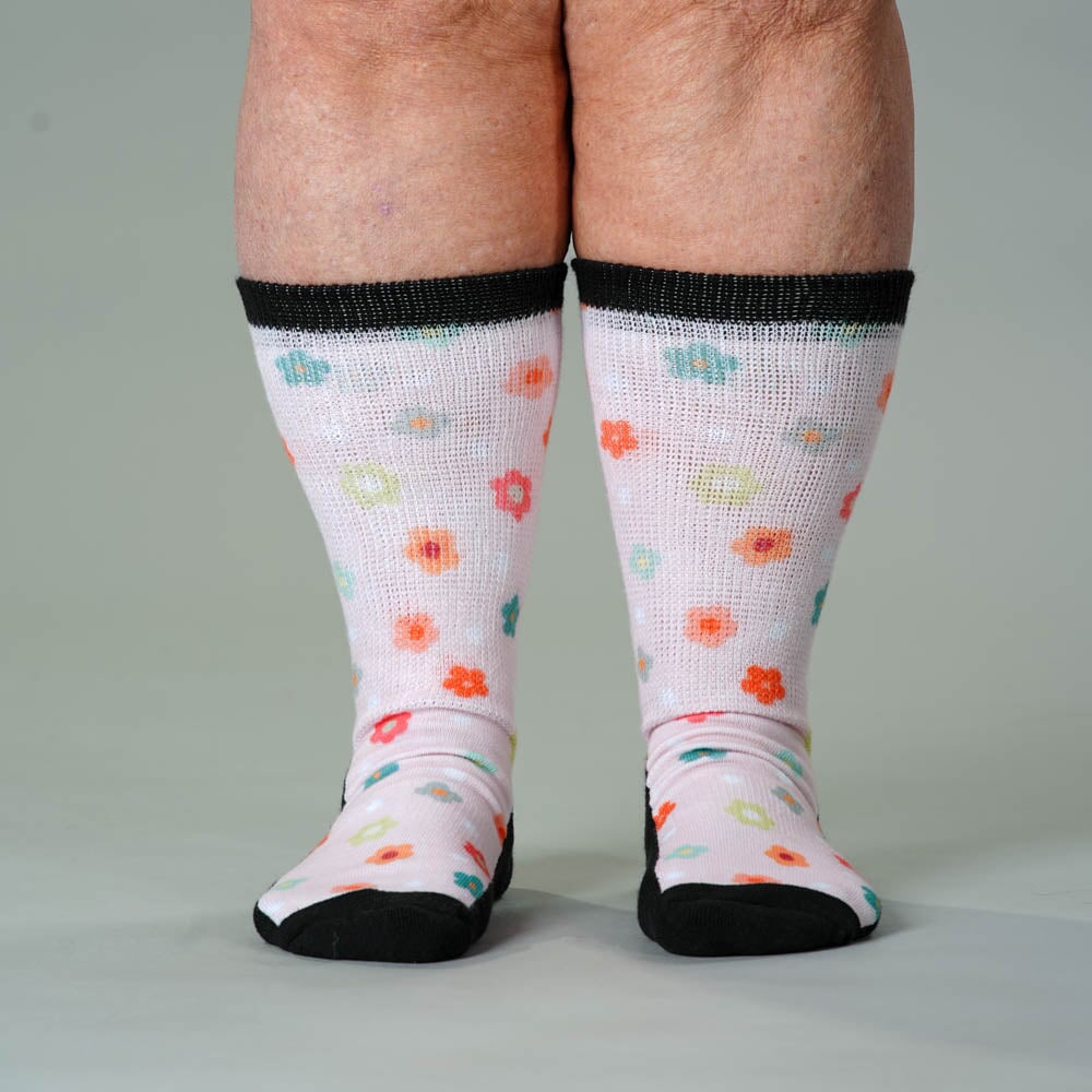Viasox Daisy Dots EasyStretch Socks pair displayed