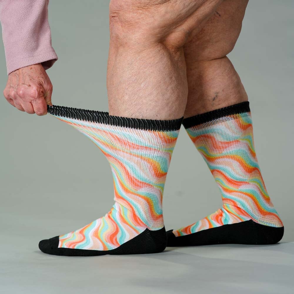 Viasox Pastel Waves EasyStretch Socks showcase image