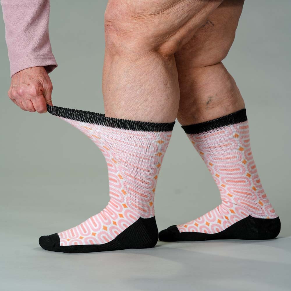 Viasox Peach Party EasyStretch Socks showcase image