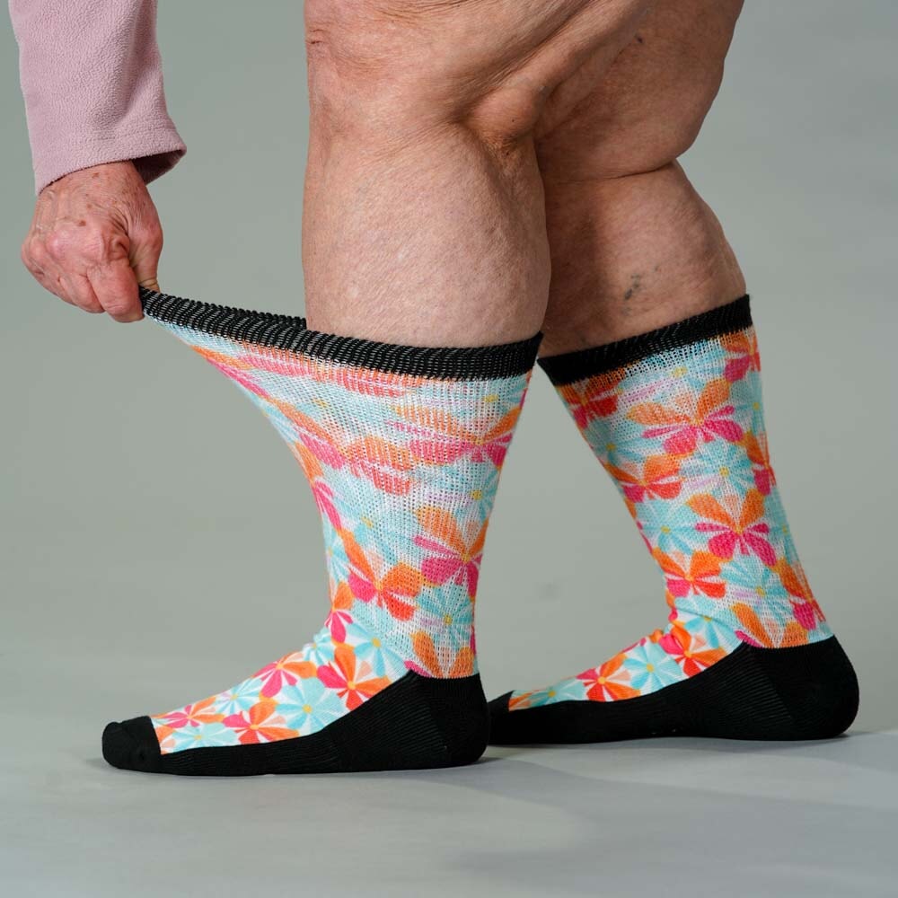 Viasox Groovy Blooms EasyStretch Socks feature view