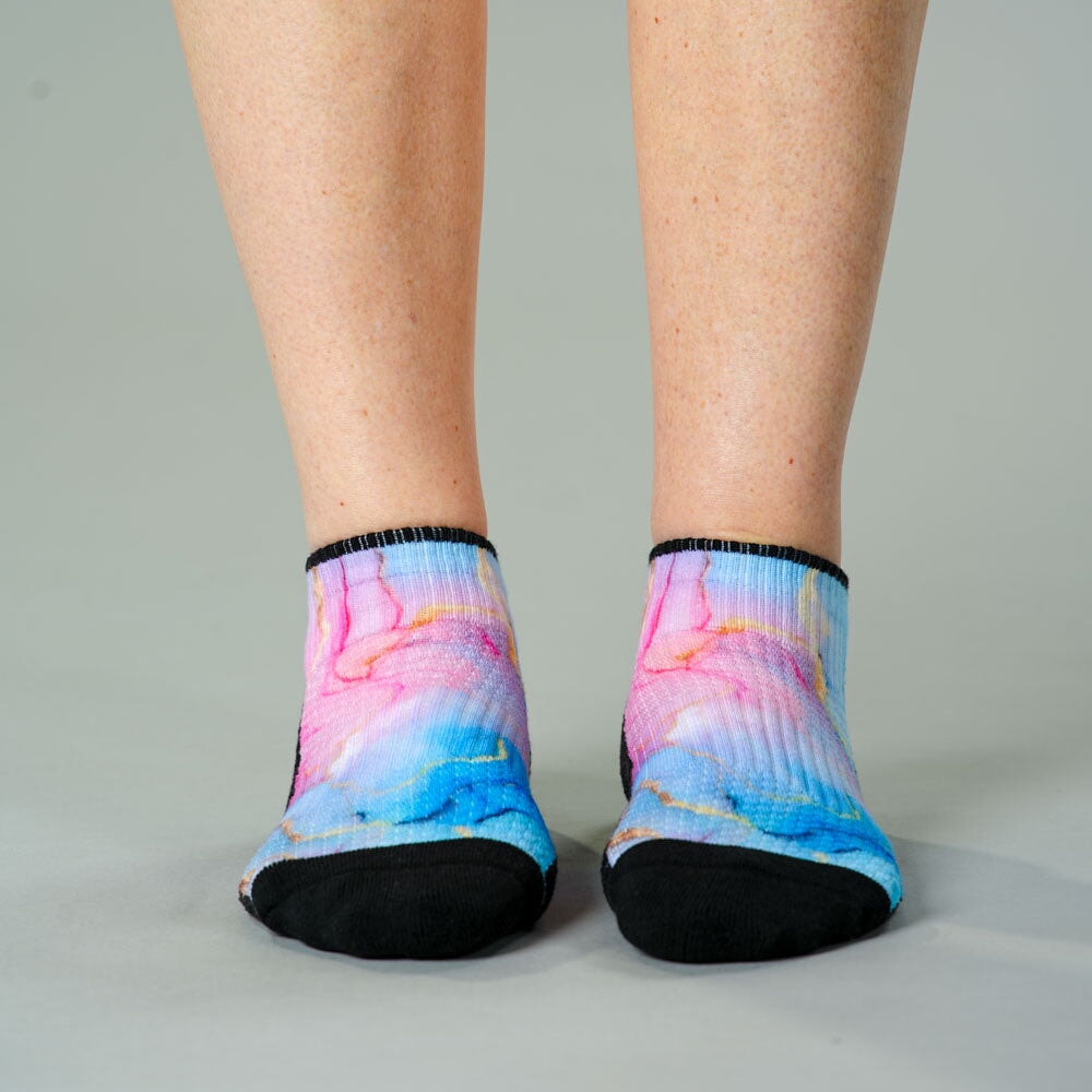 Viasox Magic Marble Ankle Compression Socks 5-Pack Bundle side view