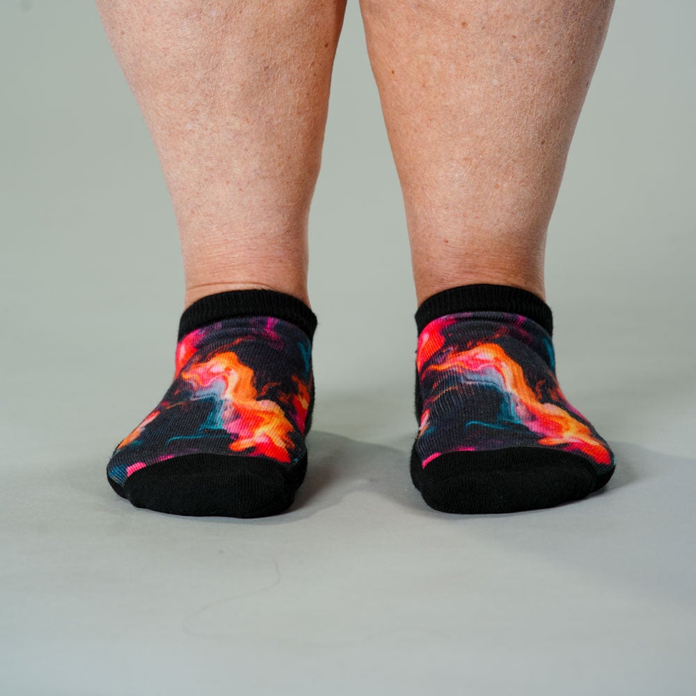 Viasox Midnight Lava Ankle Socks side view