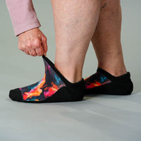 Viasox Midnight Lava Ankle Socks detail close-up