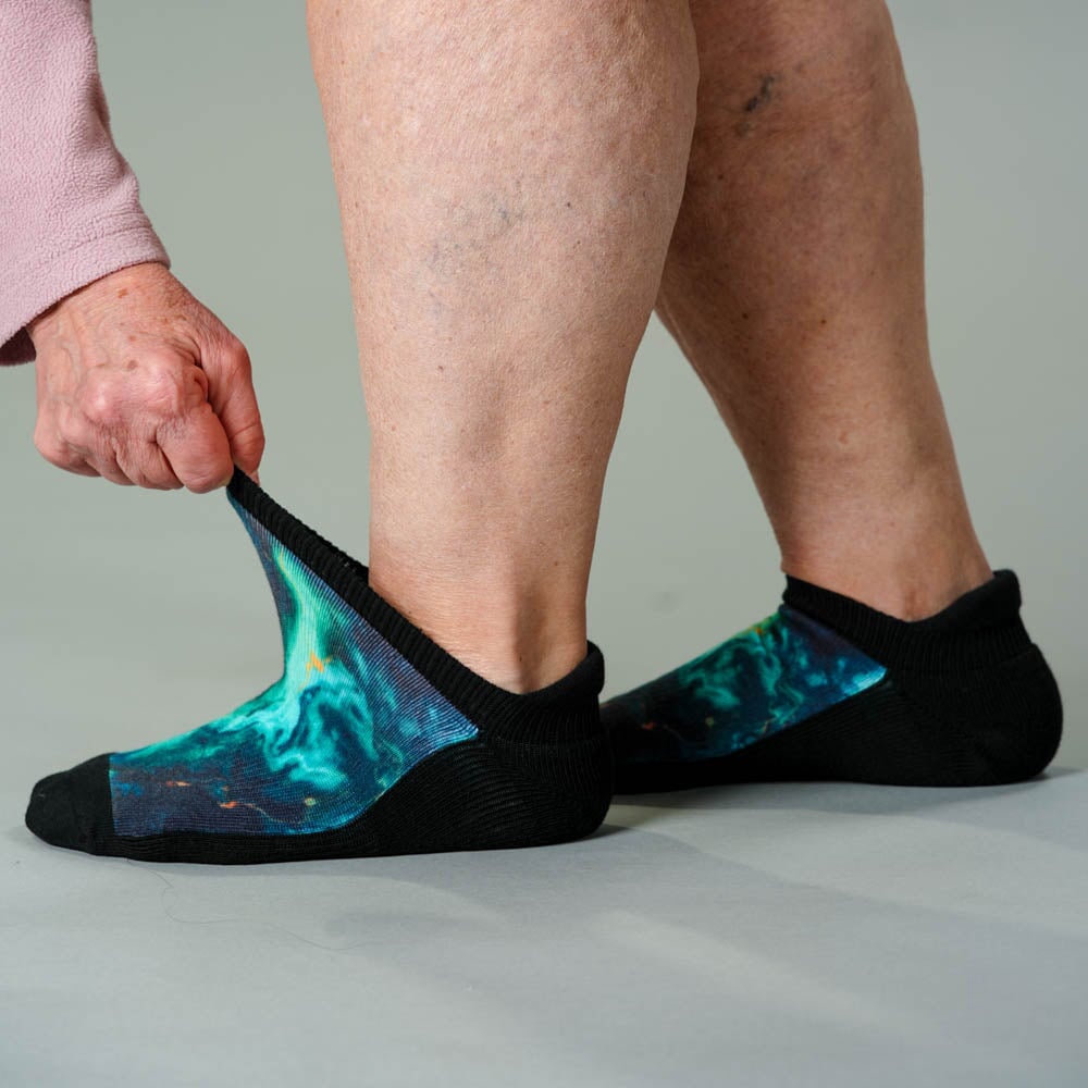 Viasox Malachite Ankle Socks detail close-up