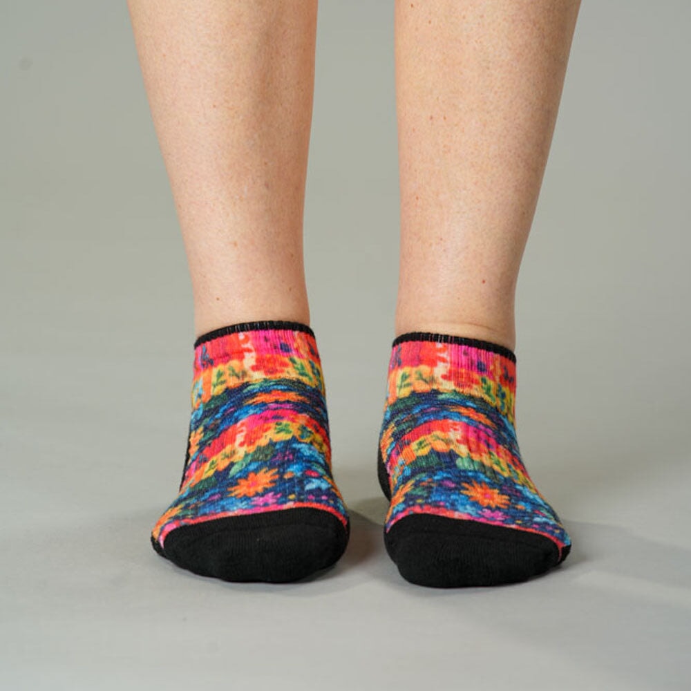 Viasox Spring Picnic Ankle Compression Socks side view