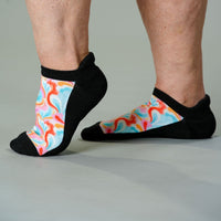 Viasox Spring Swirls  Ankle Socks stretched display