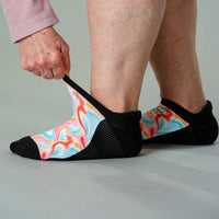 Viasox Spring Swirls  Ankle Socks detail close-up