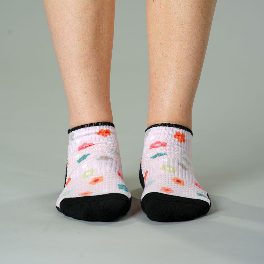Viasox Retro Pastel Ankle Compression Socks 5-Pack Bundle side view