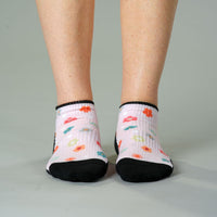 Viasox Retro Pastel Ankle Compression Socks 5-Pack Bundle side view