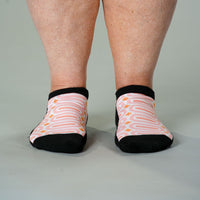 Viasox Peach Party Ankle Socks side view
