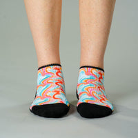 Viasox Retro Pastel Ankle Compression Socks 5-Pack Bundle pair displayed