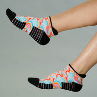 Viasox Spring Swirls Ankle Compression Socks detail close-up