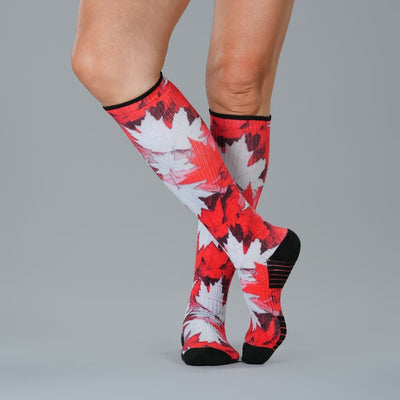 Maple Leaves Compression Socks