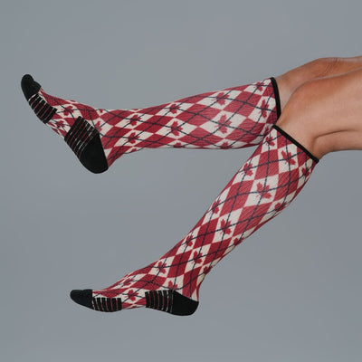 Canadian Argyle Compression Socks