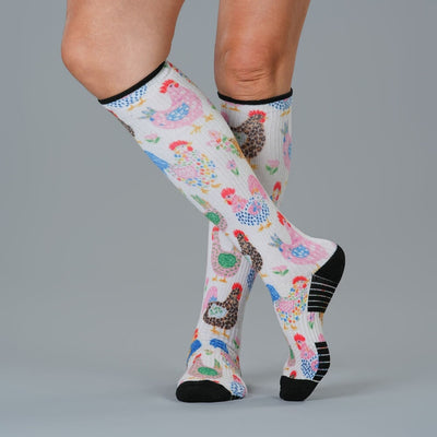 Rooster Razzle Compression Socks