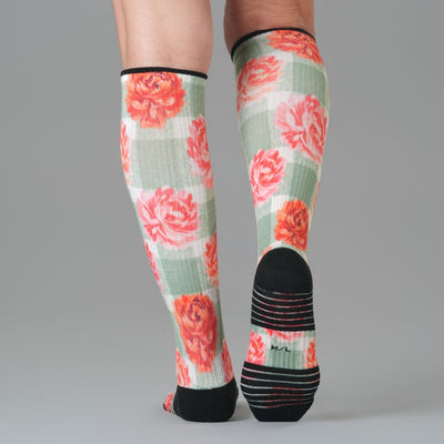 Peony Blooms Compression Socks