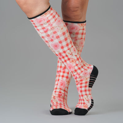 Cottage Rose Compression Socks