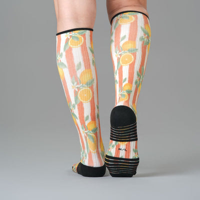 Lemon Stripes Compression Socks