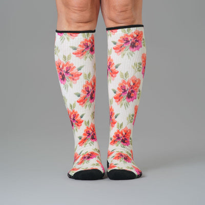 Pastel Petals Compression Socks