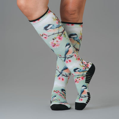 Chickadees Compression Socks