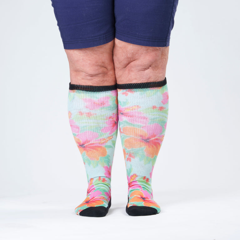 Tropical Hibiscus EasyStretch™ Socks