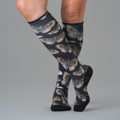 Midnight Moths Compression Socks