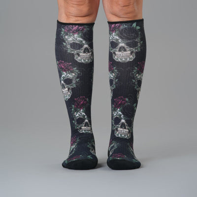 Skulls and Roses Compression Socks