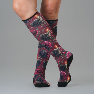 Gothic Rose Compression Socks