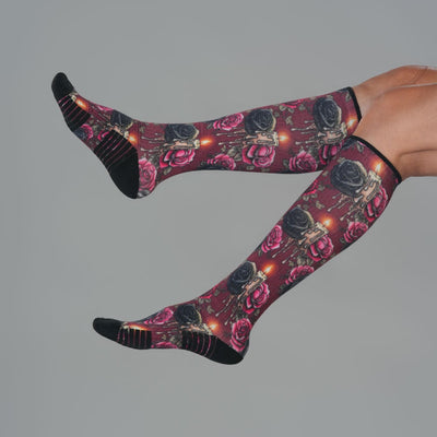 Gothic Rose Compression Socks