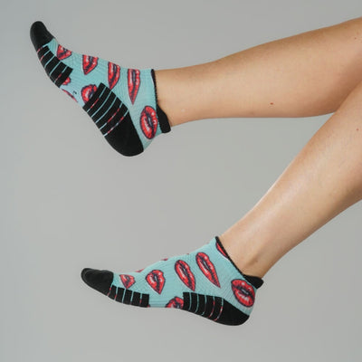Vintage Kiss Ankle Compression Socks