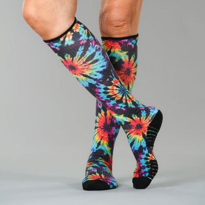Rainbow Dye Compression Socks