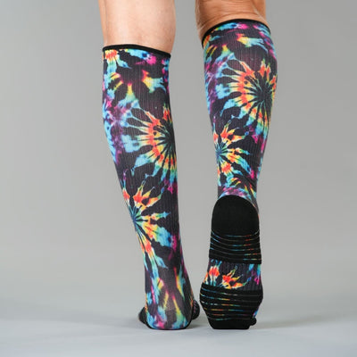 Rainbow Dye Compression Socks