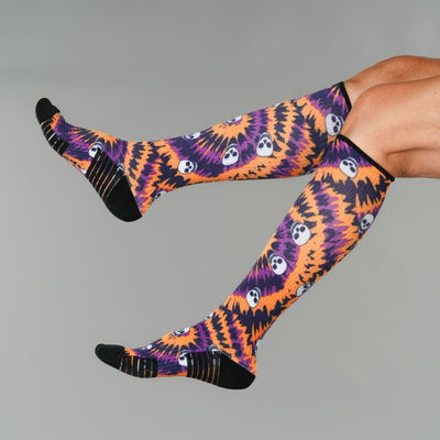Halloween Tie Dye Compression Socks