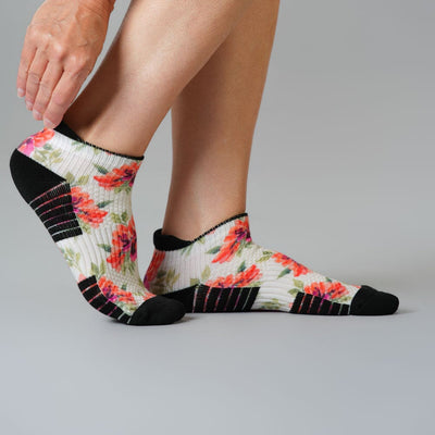 Pastel Petals Ankle Compression Socks