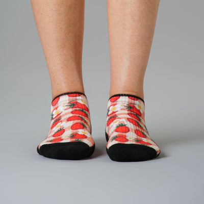 Strawberry Patch Ankle Compression Socks
