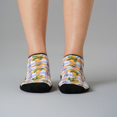 Lavender Lemon Ankle Compression Socks