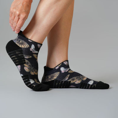 Midnight Moths Ankle Compression Socks