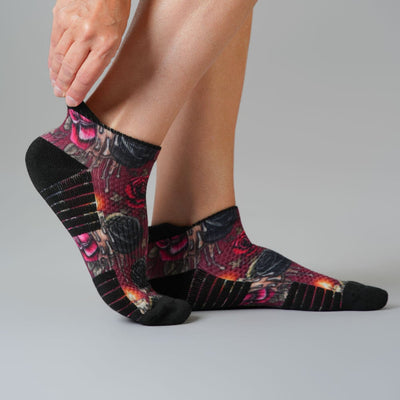 Gothic Rose Ankle Compression Socks