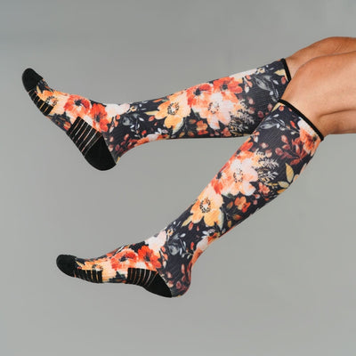 Fall Floral Compression Socks