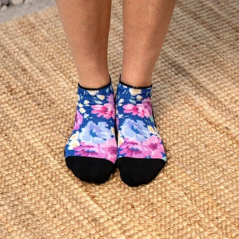 Floral Ankle Compression Socks