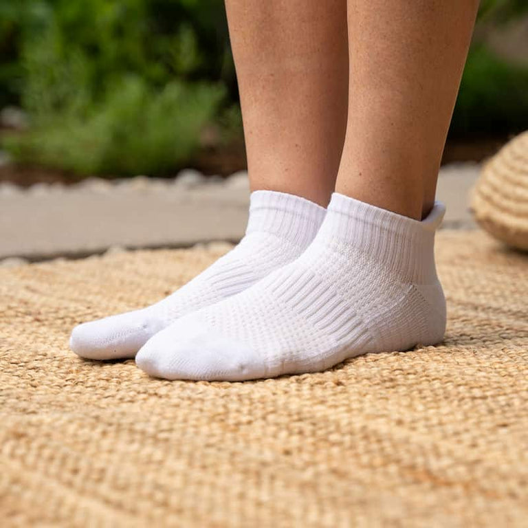 White Ankle Compression Socks