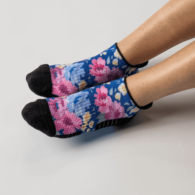 Viasox Floral Ankle Compression Socks side view